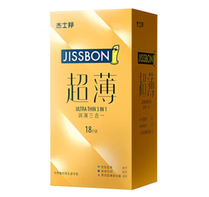 jissbon 杰士邦 安全套 潤(rùn)薄三合一 共18只