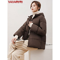 YAYA 鴨鴨羽絨服 鴨鴨新款羽絨服女短款外套KLZ 淺米色 165/88A(L)