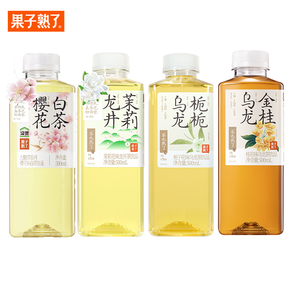 果子熟了無糖茶飲料500ml*12瓶0糖0卡茉莉龍井金桂烏龍茶 百補(bǔ)