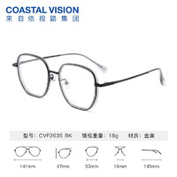 essilor 依視路 鉆晶A4系列防藍(lán)光1.60折射率鏡片+鏡宴半鈦光學(xué)鏡框（20款鏡框可選）