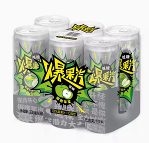 健力寶 爆果氣氣泡果汁飲料 330ml*6罐