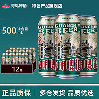 TSINGTAO 青島啤酒 光明啤酒風(fēng)光9.5度罐裝聽裝啤酒 500mL 12罐 整箱裝