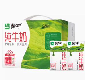 88VIP！MENGNIU 蒙牛 純牛奶全脂滅菌乳250ml*18盒