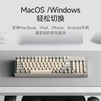 acer 宏碁 無(wú)線藍(lán)牙鍵盤 type-c充電 真機(jī)械茶軸手感 筆記本平板ipad電腦通用鍵盤 黃灰拼色 OKW219