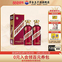 MOUTAI 茅臺 迎賓酒 紫迎賓醬香型白酒送禮酒水 53度 500mL 2瓶 （帶禮袋）