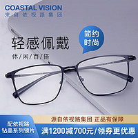 essilor 依視路 鈦金屬-全框-4021BK-黑色 鏡框+依視路膜巖高清1.60現(xiàn)片