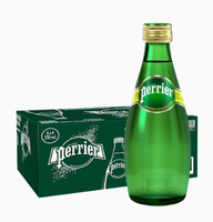 法國(guó)Perrier巴黎水原味含氣進(jìn)口礦泉水氣泡水330ML*24