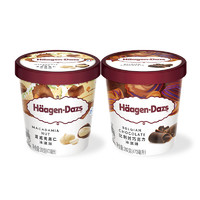 H?agen·Dazs 哈根達(dá)斯 冰淇淋夏威夷果仁味392g+巧克力味392g