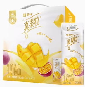 88VIP！MENGNIU 蒙牛 真果粒芒果百香果240g*12盒