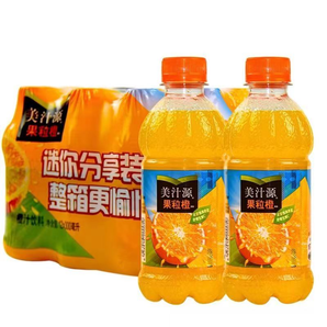 美汁源果粒橙300ml小瓶橙味飲料果汁飲料解渴含果粒 百補