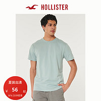 HOLLISTER 24夏季新款美式情侶短袖T恤男女裝 KI324-4090 深薄荷綠 M (180/100A)