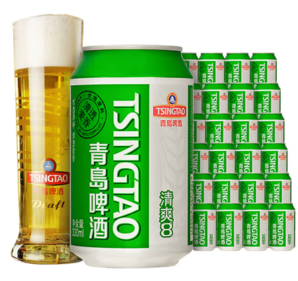 PLUS會員！TSINGTAO 青島啤酒 清爽系列8度 暢飲清爽啤酒整箱 330mL 24罐 整箱裝