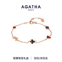 AGATHA 撲克女王輕奢銀手鏈女