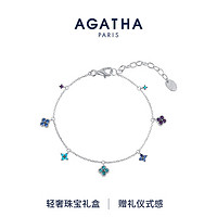 AGATHA 幸運(yùn)四葉花鳶尾銀手鏈