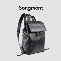 Songmont 崧 朱一龍款 黑色鱷魚紋雙肩包