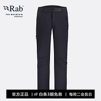 Rab 睿坡 Incline AS男士戶外耐用舒適透氣登山軟殼休閑褲QFU-84 灰黑色EBN 30