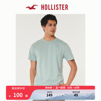 HOLLISTER 24夏季新款美式情侶短袖T恤男女裝 KI324-4090 深薄荷綠 M (180/100A)