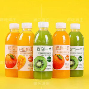 果汁飲料360ml×12瓶/5瓶整箱網(wǎng)紅夏季芒果鮮橙獼猴桃汁特價(jià)飲品