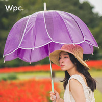 Wpc. 郁金香精靈 長柄漸變透明雨傘 紫色 PT-TU03