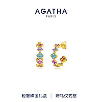 AGATHA 幸運四葉花銀金色繁花耳環(huán)