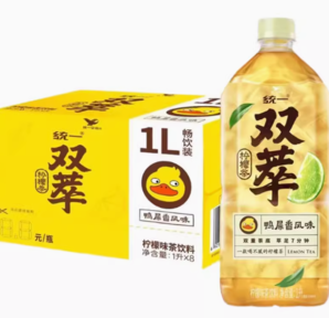 百億補(bǔ)貼！統(tǒng)一 雙萃檸檬茶1000ml*8瓶