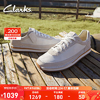 Clarks 其樂 藝動復(fù)古時尚潮流運(yùn)動鞋舒適板鞋休閑跑鞋男鞋 白色（拍大半碼） 44