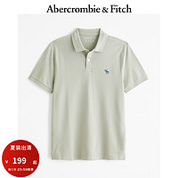 Abercrombie & Fitch 男裝 24春夏新款純色通勤短袖polo衫 KI124-4104