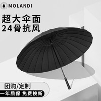 MOLANDI 莫蘭迪 5003 24骨直桿晴雨傘 雅致黑色