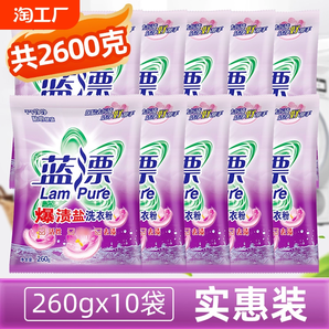 洗衣粉實(shí)惠裝家用洗衣粉留香凈白去漬批洗衣粉袋裝260g小包裝xx