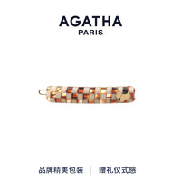 AGATHA 棋盤格小狗發(fā)夾頭飾高級發(fā)卡  棋盤發(fā)卡