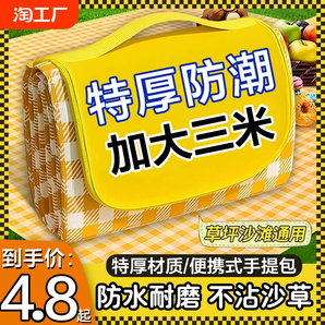 野餐墊防潮墊加厚戶外野炊野營帳篷地墊春游坐墊防水草坪墊子便攜