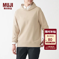 MUJI 無印良品 無印良品（MUJI）男女通用 緊密編織毛圈棉套頭衛(wèi)衣 男士女士男款女款秋季ABI06A1A 象牙色