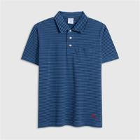 Brooks Brothers 男士23夏新純棉翻領(lǐng)條紋休閑短袖POLO衫