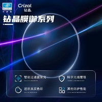 essilor 依視路 鉆晶膜御鏡片1.67折射率*2片+贈(zèng)鏡宴鈦框多款可選 原廠加工