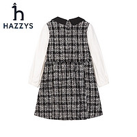 HAZZYS 哈吉斯 女童進(jìn)口款小香風(fēng)長袖連衣裙