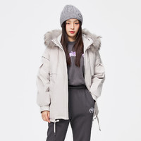雪中飞女士毛领羽绒服X00140762