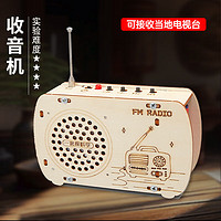 鹿珞儿童diy绘画收音机模型收音机（配材料包+工具）