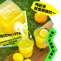 LemonRepublic柠檬共和国香柠橙柚汁露营分享装2L整箱