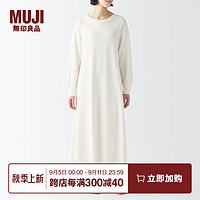 MUJI 無(wú)印良品 無(wú)印良品（MUJI）女式 粘纖混 寬松版 連衣裙 女裝裙子春秋 FD1JVC4S 象牙色 XL （165/92A）