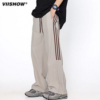VIISHOW男士宽松垂感直筒运动裤