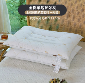 中國十大家紡品牌！紫羅蘭 全棉刺繡抗菌/磁石決明子護頸枕頭一對裝 多款