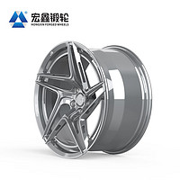 宏鑫锻轮汽车锻造轮毂P005亮浅枪灰9.5*20寸适用于特斯拉Y