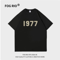 FOGRIO重磅潮牌纯棉重磅情侣短袖T恤纯棉210g