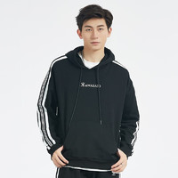 KAWASAKI川崎断码清仓：连帽卫衣情侣款长袖运动宽松ins休闲风男女同款国潮上衣黑色M