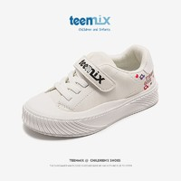 TEENMIX 天美意 兒童運動板鞋新款小白鞋