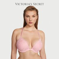 VICTORIA'SSECRET维密蕾丝3/4罩杯厚模杯上托聚拢文胸内衣
