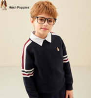 Hush Puppies 暇步士 清倉兒童百搭線衣 藏藍(lán)E