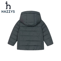 HAZZYS 哈吉斯 男童進口中長款羽絨服 墨綠