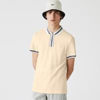 LACOSTE 拉科斯特 法國(guó)鱷魚男裝翻領(lǐng)撞色條紋休閑短袖衫經(jīng)典百搭男式POLO衫男