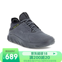 ecco爱步运动鞋款袜套拼色防滑跑步鞋驱动82018402244灰色42
